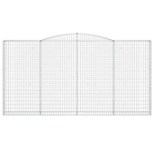 vidaXL Gabion Baskets with High Arch 3 pcs 400x30x200/220 cm Galvanized Iron