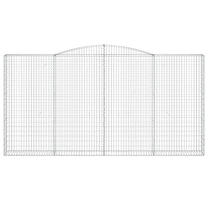 vidaXL Gabions with Arch Top 4 pcs 400x30x200/220cm Galvanized Iron