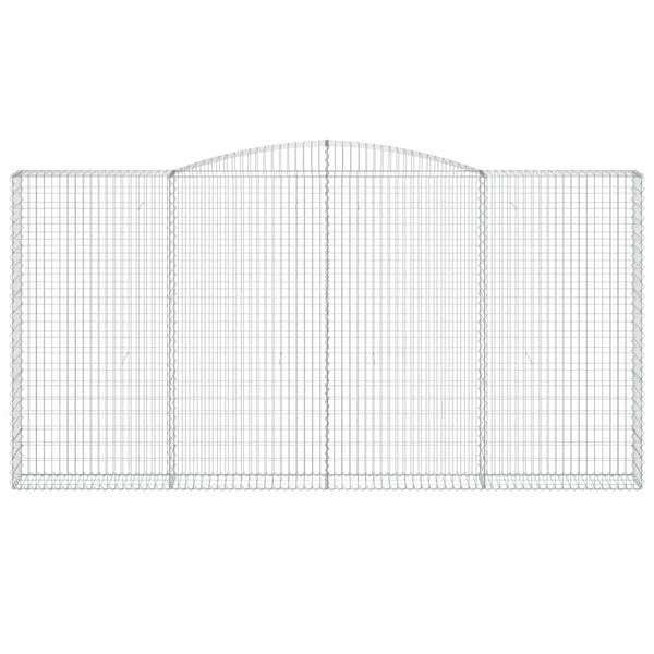 vidaXL Gabions with Arch Top 4 pcs 400x30x200/220cm Galvanized Iron
