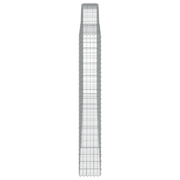 vidaXL Gabions with Arch Top 4 pcs 400x30x200/220cm Galvanized Iron