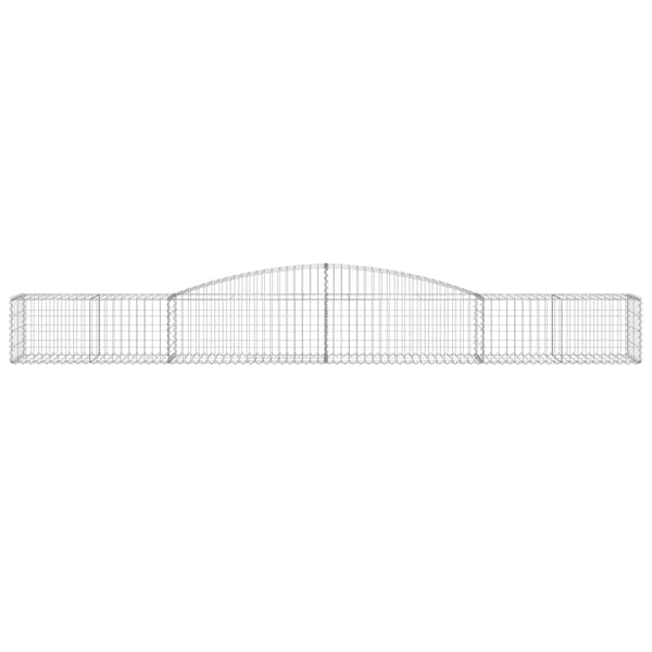Gabionen mit Hochbogen 5 Stk. 400x50x40/60cm Verzinktes Eisen