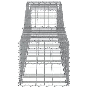 Gabionen mit Hochbogen 5 Stk. 400x50x40/60cm Verzinktes Eisen