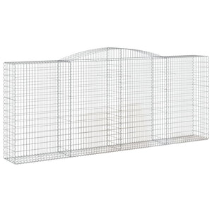 vidaXL Gabions with Arch 20 pcs 400x50x160/180cm Galvanized Iron