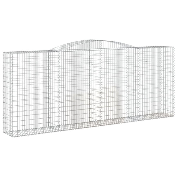 vidaXL Gabions with Arch 20 pcs 400x50x160/180cm Galvanized Iron