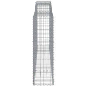 vidaXL Gabions with Arch 20 pcs 400x50x160/180cm Galvanized Iron