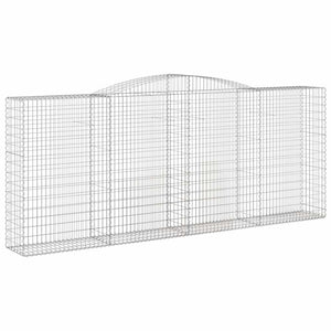 vidaXL Gabion Baskets with Arched Top 25 pcs 400x50x160/180cm Galvanized Iron