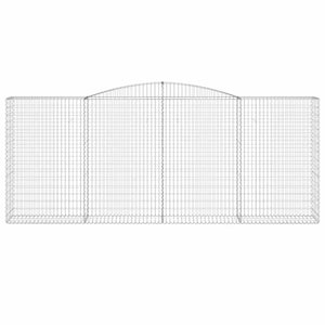 vidaXL Gabion Baskets with Arched Top 25 pcs 400x50x160/180cm Galvanized Iron