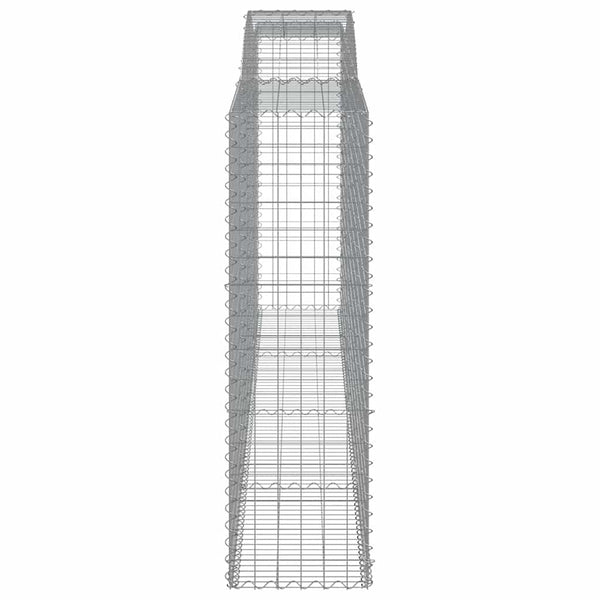 vidaXL Gabion Baskets with Arched Top 25 pcs 400x50x160/180cm Galvanized Iron