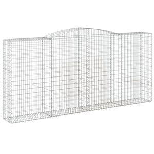 vidaXL Gabions with Arch Top 7 pcs. 400x50x180/200cm Galvanized Iron