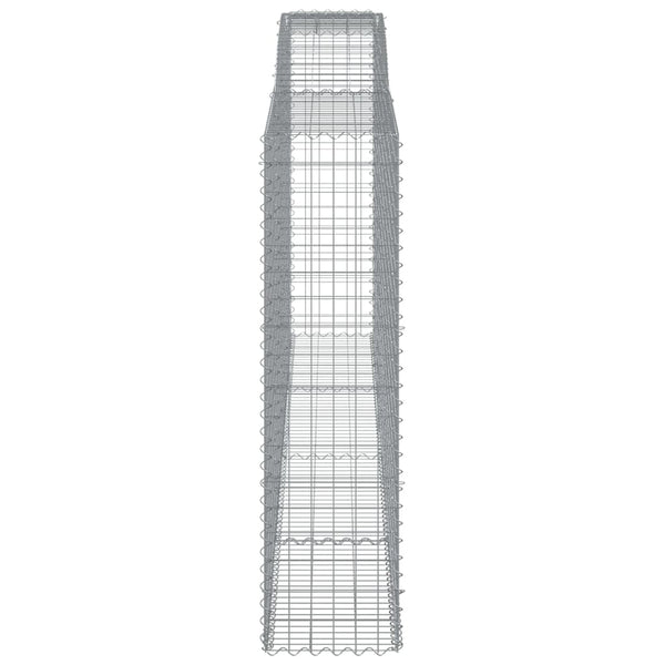 vidaXL Gabion Baskets with High Arch 9 pcs 400x50x180/200cm Galvanized Iron