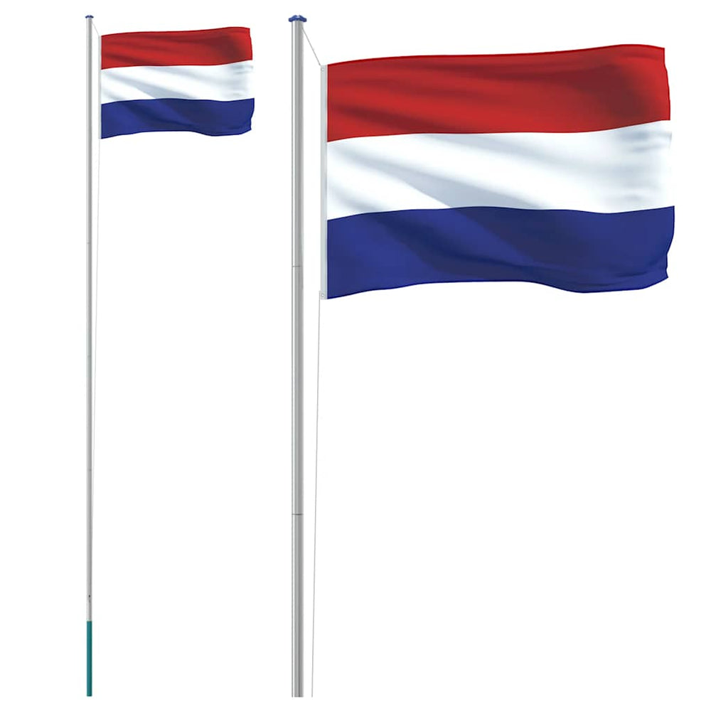 vidaXL Dutch Flag with Pole 6.08 m Aluminum