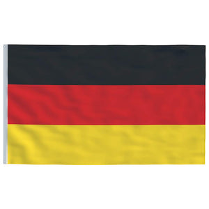 vidaXL German Flag with Mast 6.08 m Aluminum