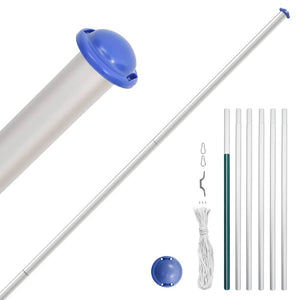 vidaXL Flag of Croatia with Pole 6.08 m Aluminum