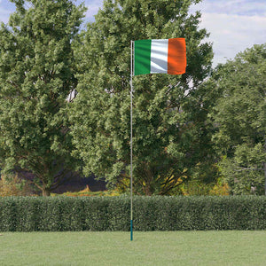 vidaXL Ireland Flag with Pole 5.5 m Aluminum