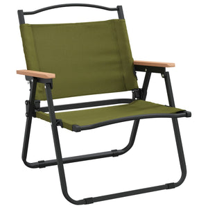 vidaXL Camping Chairs 2 pcs Green 54x43x59 cm Oxford Fabric