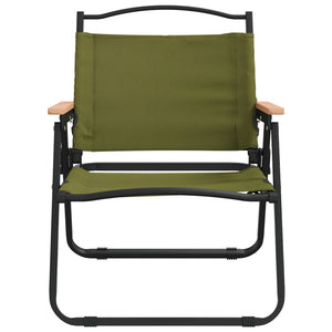 vidaXL Camping Chairs 2 pcs Green 54x43x59 cm Oxford Fabric