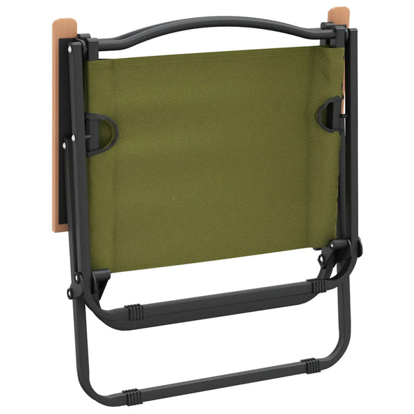 vidaXL Camping Chairs 2 pcs Green 54x43x59 cm Oxford Fabric