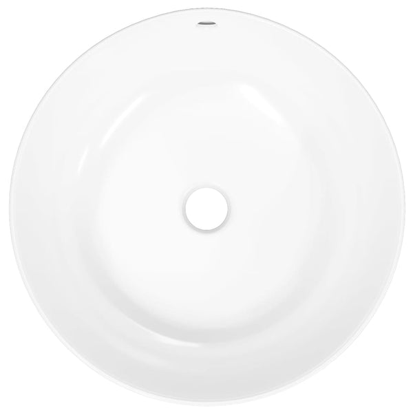 vidaXL Sink White 44x17 cm Ceramic Round