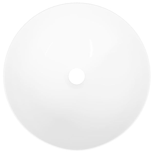 vidaXL Wash Basin White 36x15 cm Ceramic Round