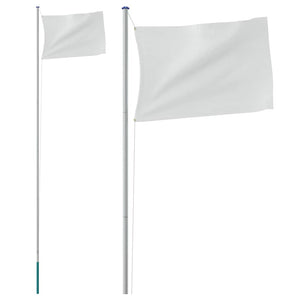 vidaXL Sectional Flagpole Silver 6.08 m Aluminum
