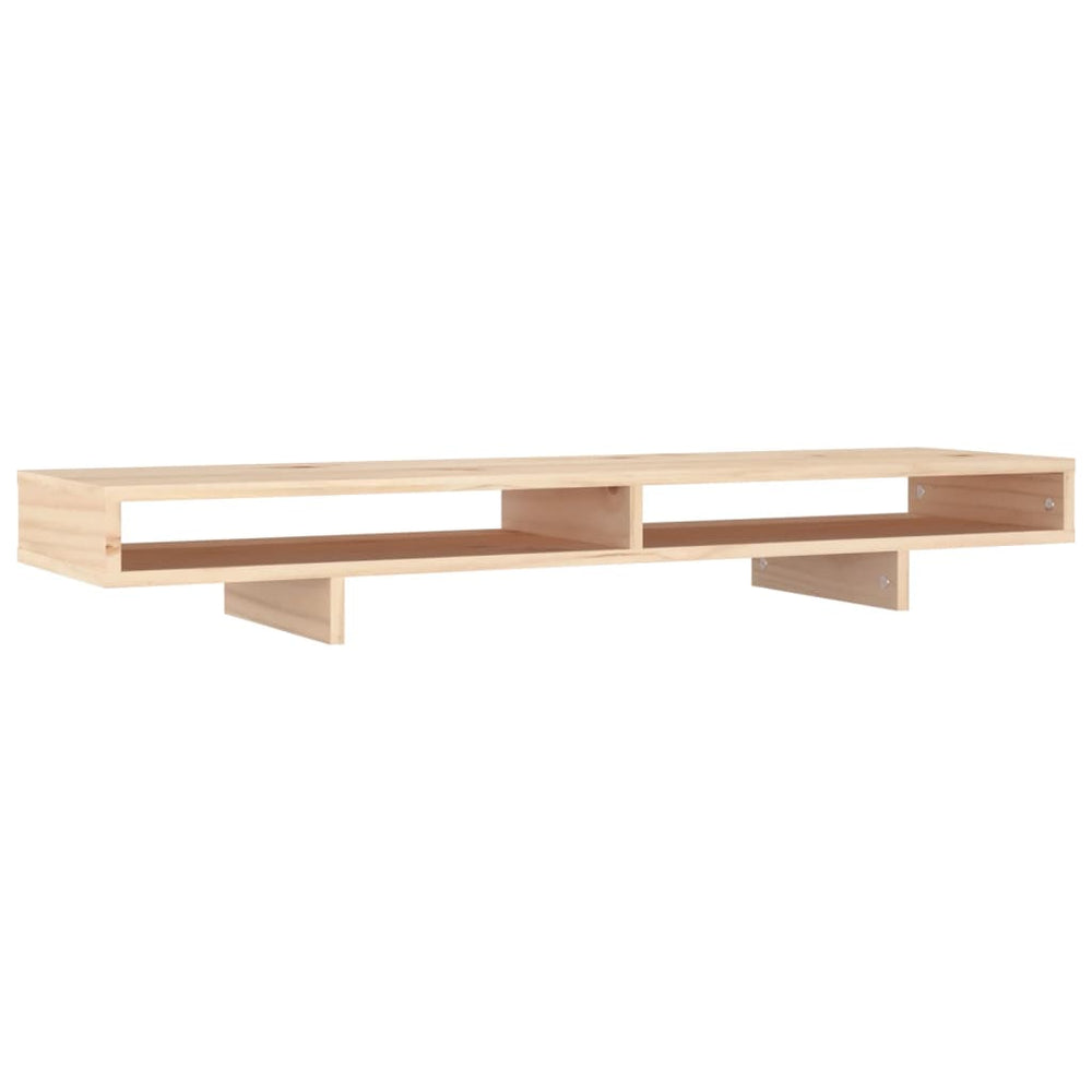 vidaXL Monitor Stand 100x27x14 cm Solid Pine Wood