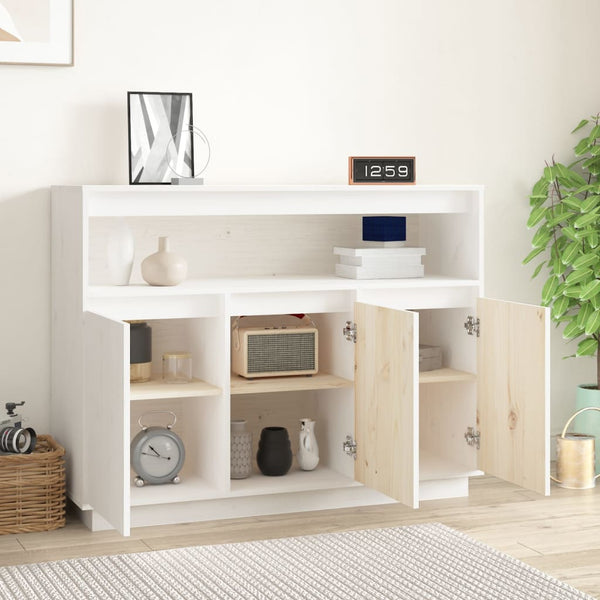 Weißes Sideboard 104,5 cm Kiefer Massivholz