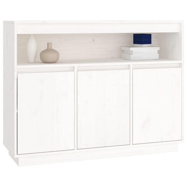 Weißes Sideboard 104,5 cm Kiefer Massivholz
