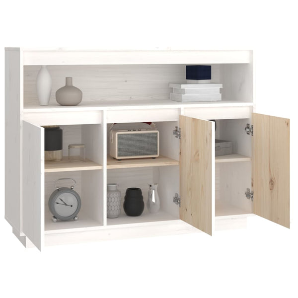 Weißes Sideboard 104,5 cm Kiefer Massivholz