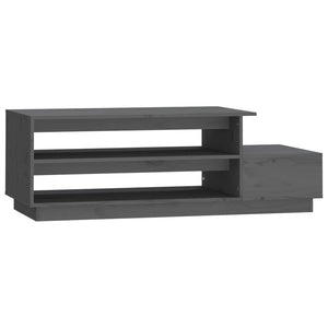 Grauer Couchtisch 120 cm Kiefer Massivholz