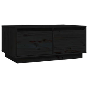 Schwarzer Couchtisch Kiefer 80x50 cm