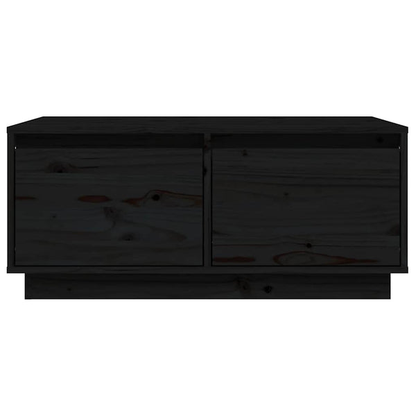 Schwarzer Couchtisch Kiefer 80x50 cm