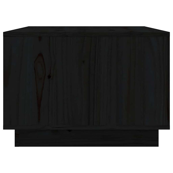 Schwarzer Couchtisch Kiefer 80x50 cm