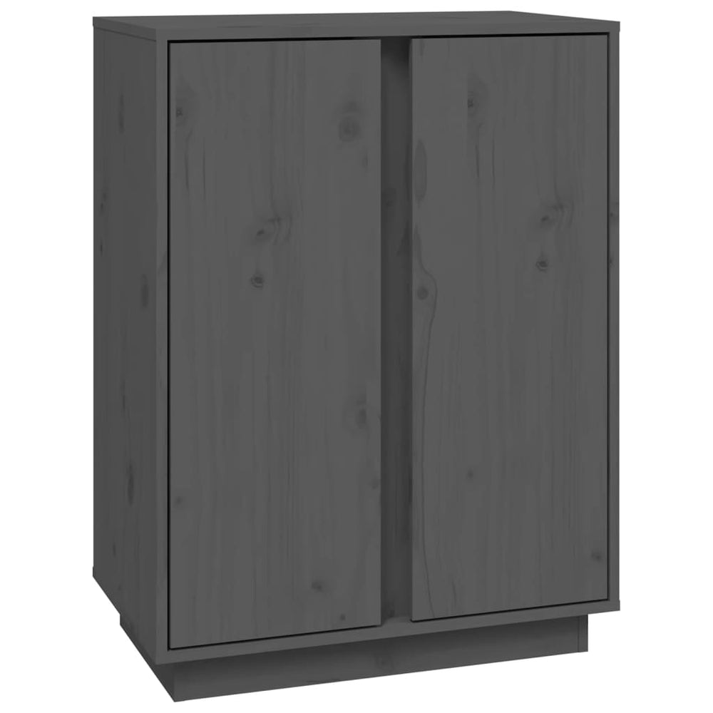 Graues Kiefer Massivholz Sideboard 60x80cm