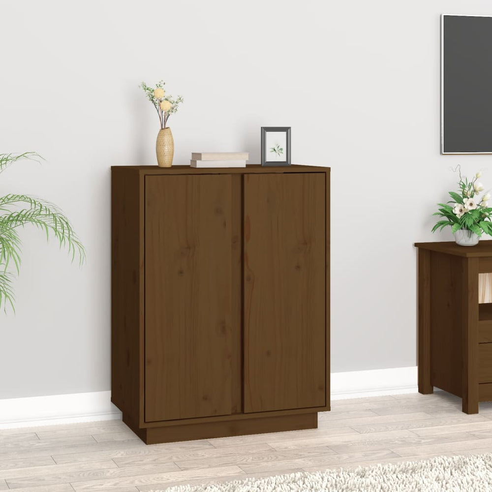 Sideboard Honigbraun 60x35x80cm Kiefer Massivholz