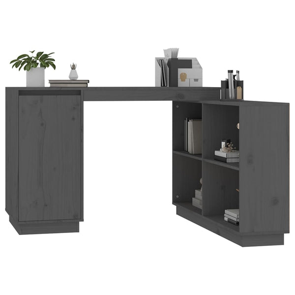 Grauer Kiefer Massivholz Schreibtisch 110x50 cm