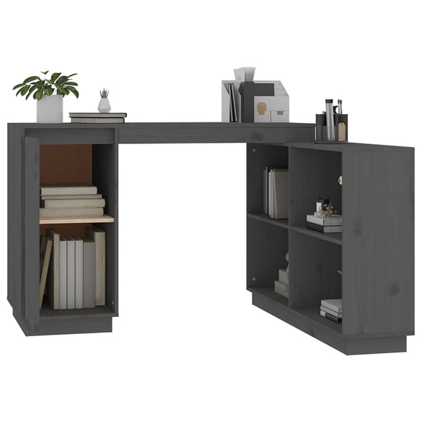 Grauer Kiefer Massivholz Schreibtisch 110x50 cm