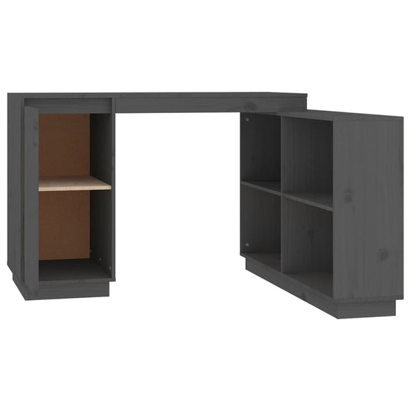 Grauer Kiefer Massivholz Schreibtisch 110x50 cm