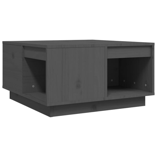vidaXL Coffee Table Grey 60x61x32.5 cm Solid Pine Wood