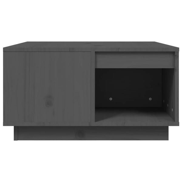 vidaXL Coffee Table Grey 60x61x32.5 cm Solid Pine Wood