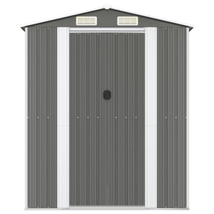 vidaXL Tool Shed Light Gray 192x855x223 cm Galvanized Steel