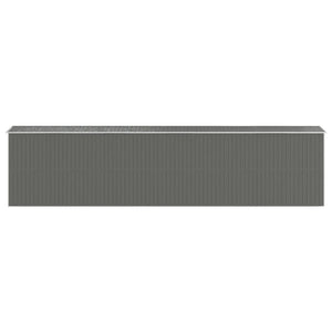 vidaXL Tool Shed Light Gray 192x855x223 cm Galvanized Steel
