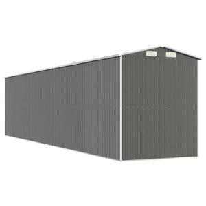 vidaXL Tool Shed Light Gray 192x855x223 cm Galvanized Steel