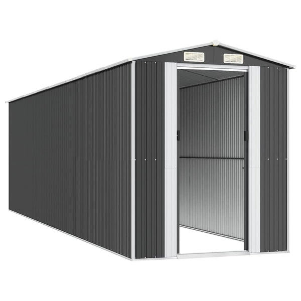 vidaXL Tool Shed Anthracite 192x689x223 cm Galvanized Steel