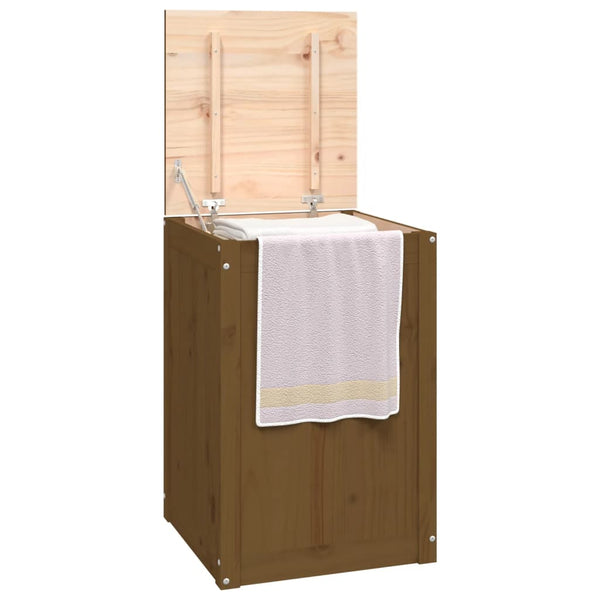 vidaXL Laundry Chest Honey Brown 44x44x66 cm Solid Pine Wood