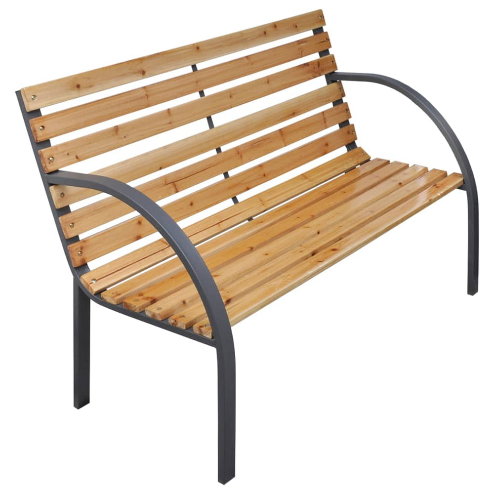 vidaXL Garden Bench 112 cm Solid Fir Wood