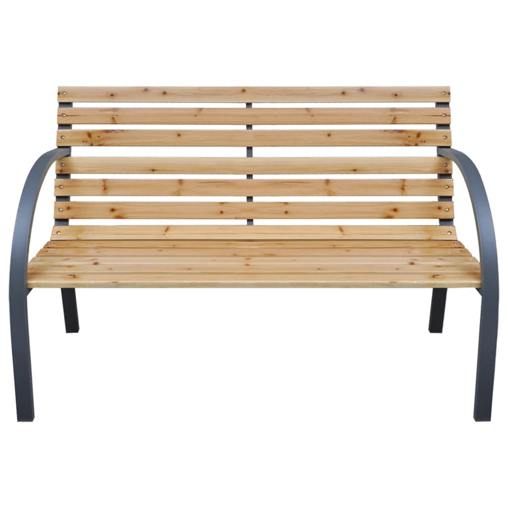 vidaXL Garden Bench 112 cm Solid Fir Wood