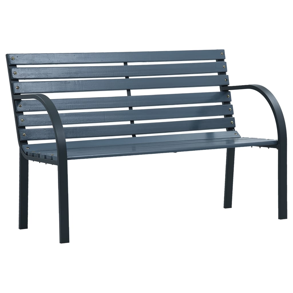 vidaXL Garden Bench Grey 112 cm Solid Firwood