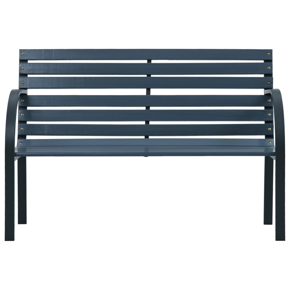 vidaXL Garden Bench Grey 112 cm Solid Firwood