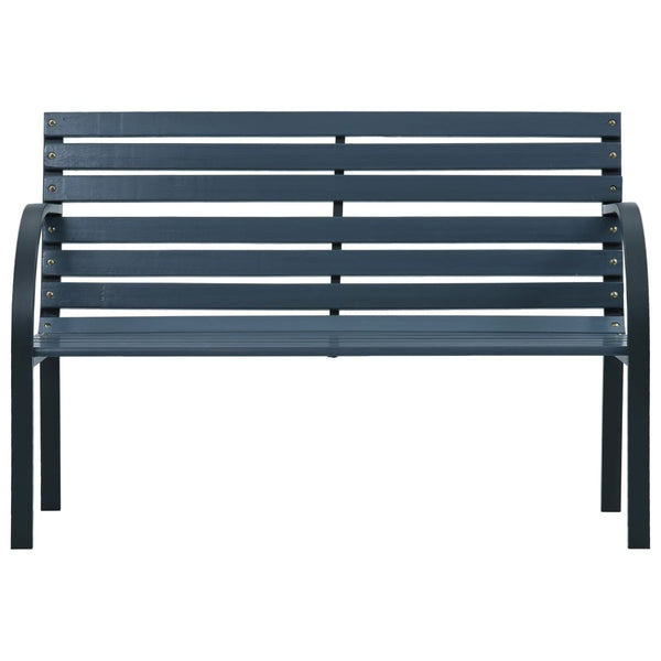 vidaXL Garden Bench Grey 112 cm Solid Firwood