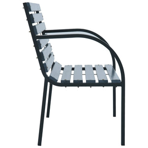 vidaXL Garden Bench Grey 112 cm Solid Firwood